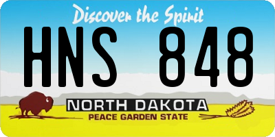 ND license plate HNS848