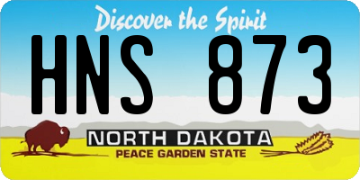 ND license plate HNS873