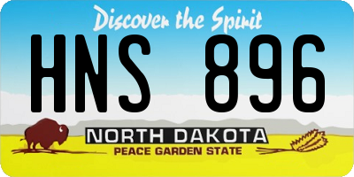 ND license plate HNS896