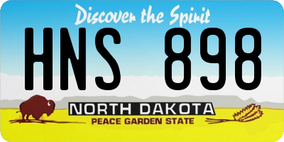 ND license plate HNS898