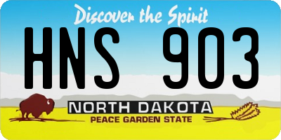 ND license plate HNS903