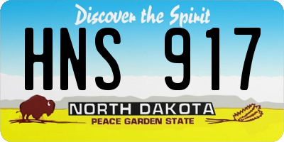 ND license plate HNS917