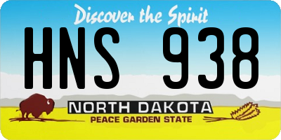 ND license plate HNS938