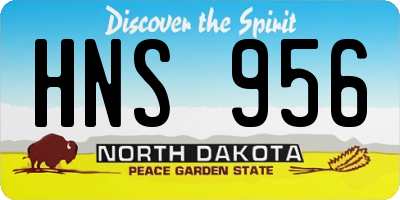 ND license plate HNS956