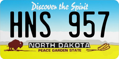 ND license plate HNS957