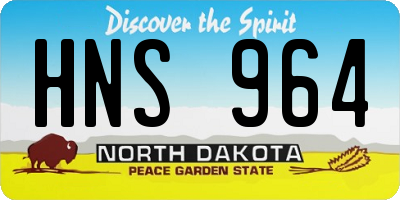 ND license plate HNS964