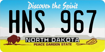 ND license plate HNS967