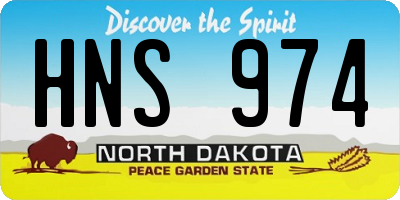 ND license plate HNS974
