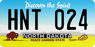 ND license plate HNT024