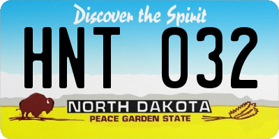 ND license plate HNT032