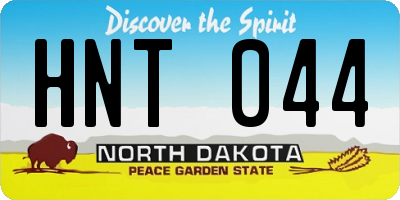 ND license plate HNT044