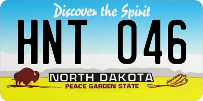 ND license plate HNT046