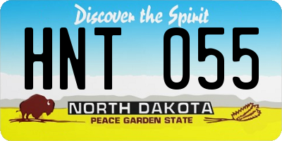 ND license plate HNT055