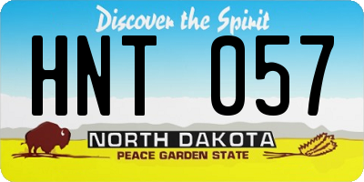 ND license plate HNT057