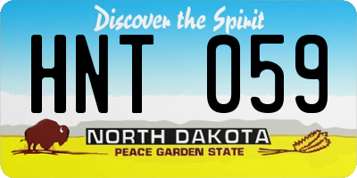 ND license plate HNT059
