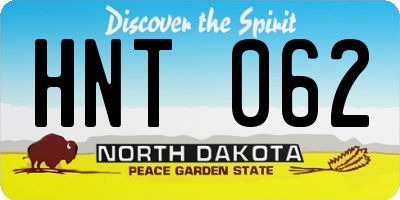 ND license plate HNT062