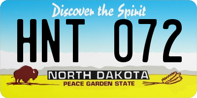ND license plate HNT072