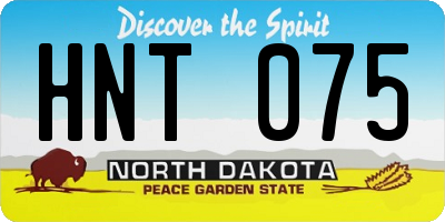 ND license plate HNT075