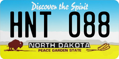 ND license plate HNT088