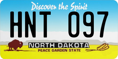 ND license plate HNT097