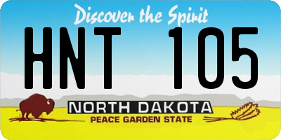 ND license plate HNT105