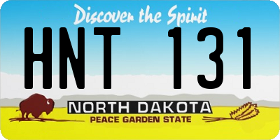 ND license plate HNT131