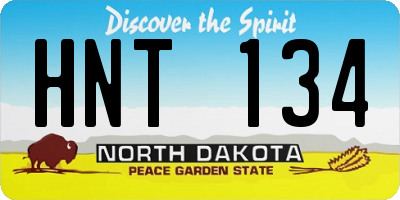 ND license plate HNT134