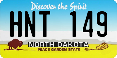 ND license plate HNT149
