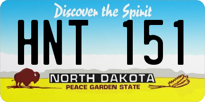 ND license plate HNT151