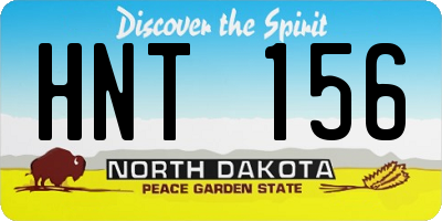 ND license plate HNT156