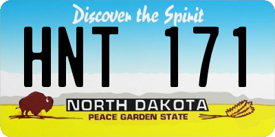 ND license plate HNT171