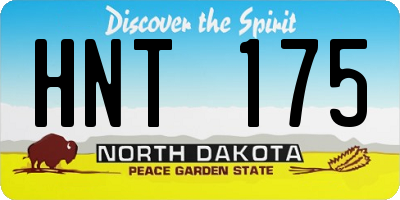 ND license plate HNT175
