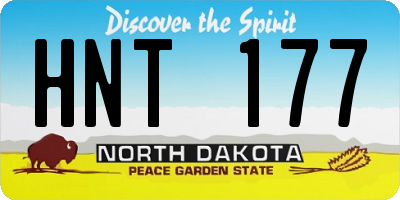 ND license plate HNT177