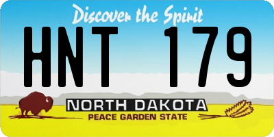 ND license plate HNT179