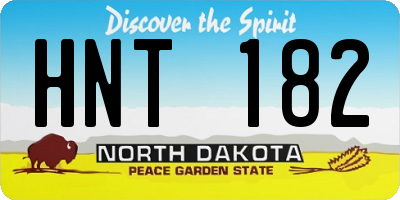 ND license plate HNT182