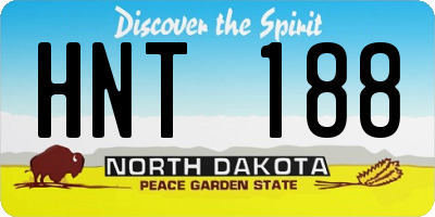 ND license plate HNT188