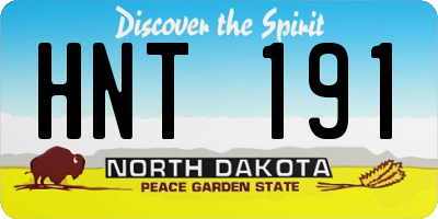 ND license plate HNT191