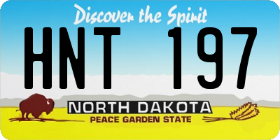 ND license plate HNT197