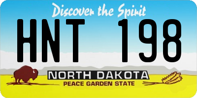 ND license plate HNT198