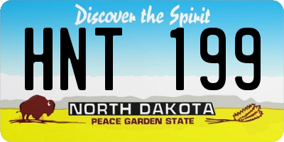 ND license plate HNT199