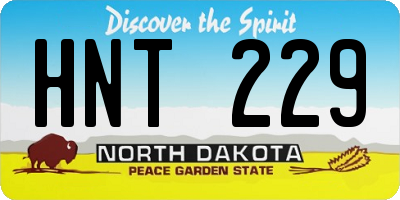 ND license plate HNT229