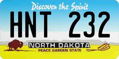 ND license plate HNT232