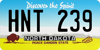 ND license plate HNT239