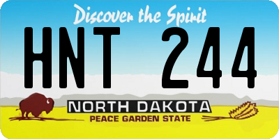 ND license plate HNT244