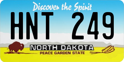 ND license plate HNT249