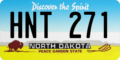 ND license plate HNT271
