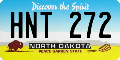 ND license plate HNT272