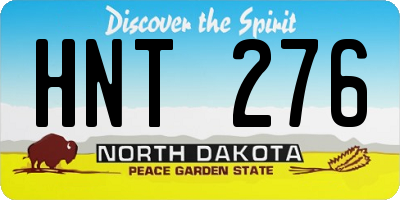 ND license plate HNT276