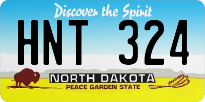 ND license plate HNT324