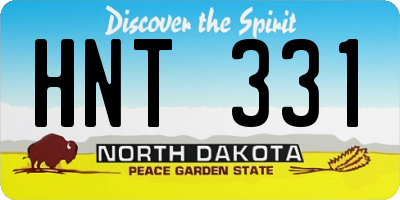 ND license plate HNT331